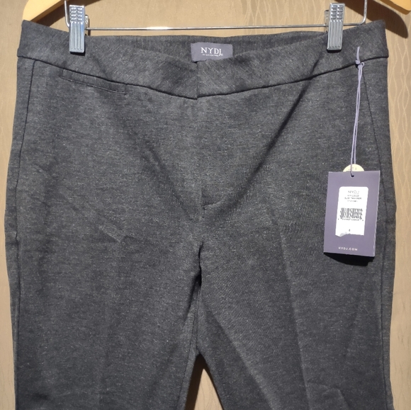 NYDJ Women's Slim Trouser Pants in Charcoal Heathered - Picture 3 of 8